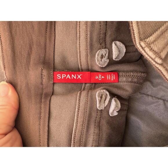 Spanx Pants Womens Small Brown Wide Leg Cropped High Rise Pull On Trousers - Picture 13 of 16